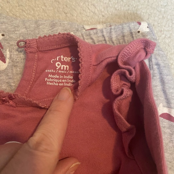 4 matching sets and one brand new with tags top. Size 6m-9m. - Picture 2 of 9